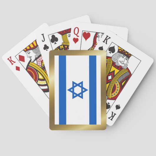 Israëlische vlagspelkaarten pokerkaarten (Achterkant)