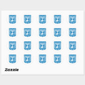 Israëlische wapenstilstand ronde sticker (Vel)