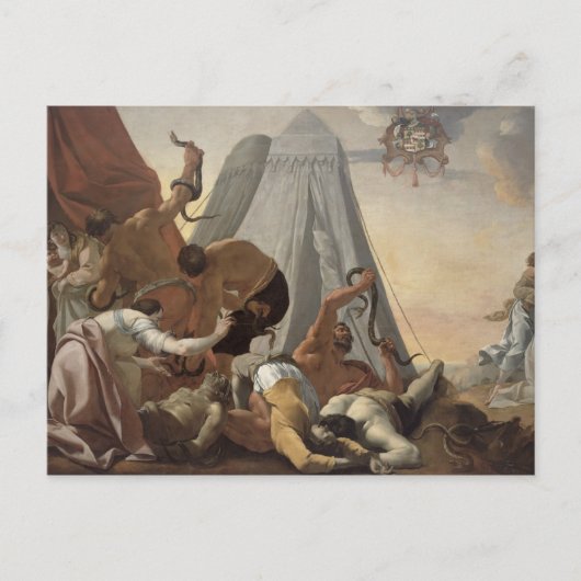 Israelites met het Koperachtige Serpent wordt Briefkaart (Voorkant)