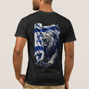 Israëlitische Vlag Brullende Leeuw Patriottisch T-shirt