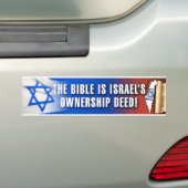 Israel's Ownership Deed Bumpersticker (Op auto)