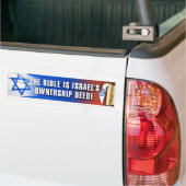 Israel's Ownership Deed Bumpersticker (Op Truck)