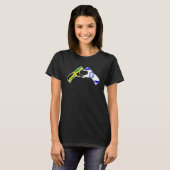 Isreal Jamaica Flag Isreali Jamaican Heart T-shirt (Voorkant volledig)