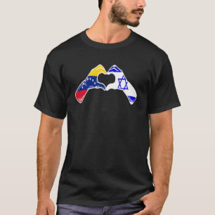 Isreal Venezuela Flag Isreali Venelan Heart_1 T-shirt