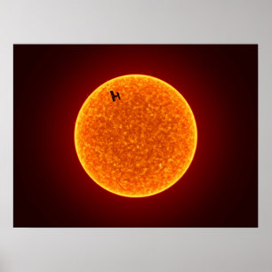 ISS en de zon Poster
