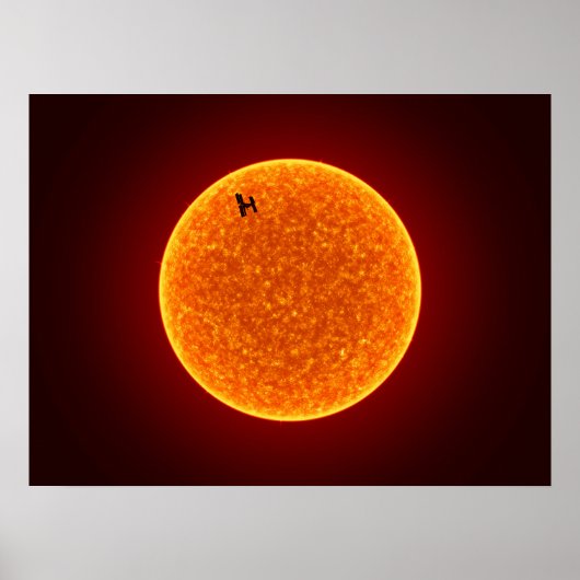 ISS en de zon Poster (Voorkant)