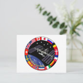 ISS-leden Composite Logo Briefkaart (Staand voorkant)