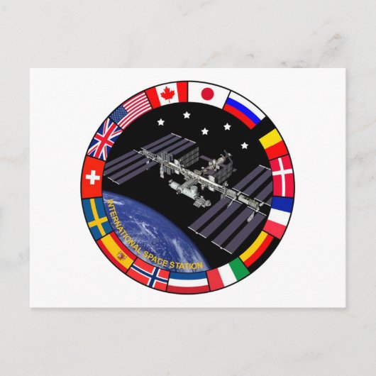 ISS-leden Composite Logo Briefkaart (Voorkant)