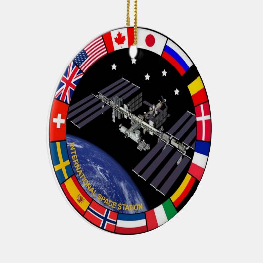 ISS-leden Composite Logo Keramisch Ornament (Rechts)