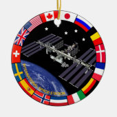ISS-leden Composite Logo Keramisch Ornament (Voorkant)