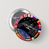 ISS-leden Composite Logo Ronde Button 5,7 Cm (Voorkant /achterkant)