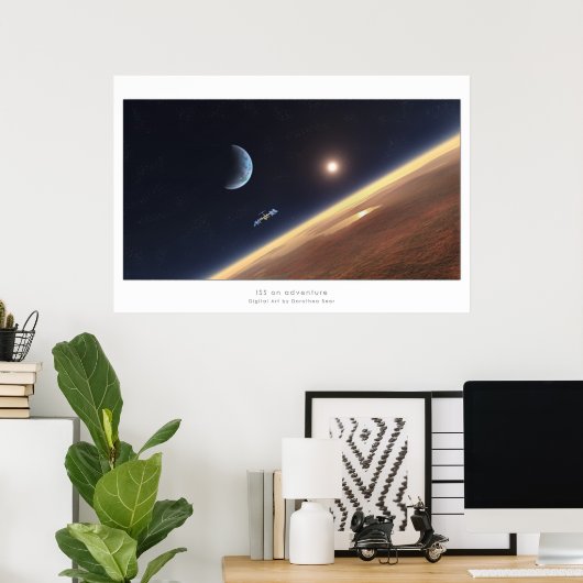 ISS op avontuurlijk gebied Poster (Thuiskantoor)