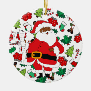 Issa Black Kerstkerstkerstmis Keramisch Ornament