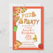 Issa Pizza Party Invitation Kaart (Voorkant)