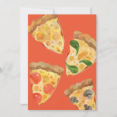 Issa Pizza Party Invitation Kaart (Achterkant)