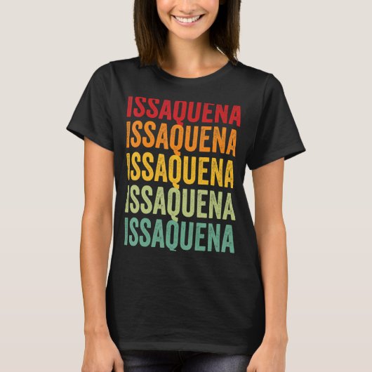 Issaquena County Mississippi Rainbow Text Design T-shirt (Voorkant)