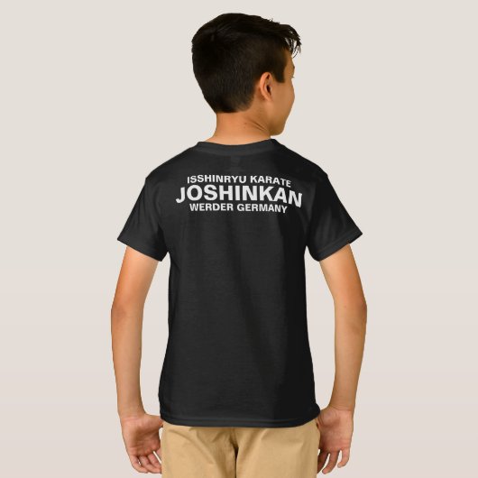 Isshinryu Karate, Joshinkan, Germany, k, black T-shirt (Achterkant volledig)