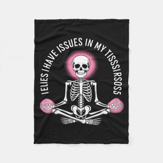 Issues In My Tissues Ehlers Danlos Syndrome Awaren Fleece Deken (Voorkant)