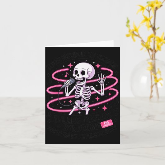 Issues In My Tissues Ehlers Danlos Syndrome Funny  Kaart (Gele Bloem)