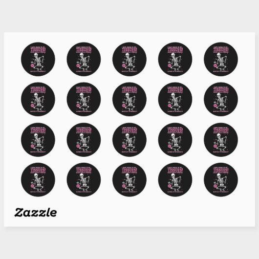 Issues In My Tissues Ehlers Danlos Syndrome Funny Ronde Sticker (Vel)