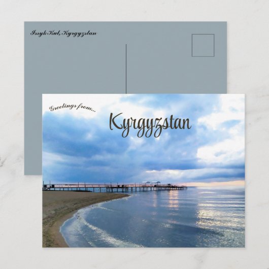 Issyk Kul in Kirgizië Briefkaart (Voorkant / Achterkant)