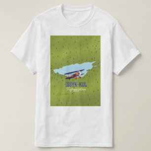Issyk-Kul Kirgizië meer reizen poster kunst. T-shirt