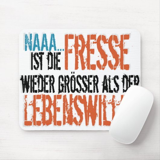 Ist die Fresse wieder größer als der Lebenswille? Muismat (Met muis)