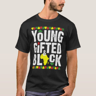 ist Young Black Dashiki African Pride History Maan T-shirt