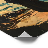 Istanboel: Blauwe Moskee & Bosporus  Briefkaart Poster (Hoek)