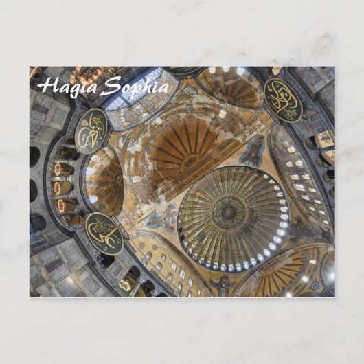 Istanboel - Dome van Hagia Sophia briefkaart (Voorkant)