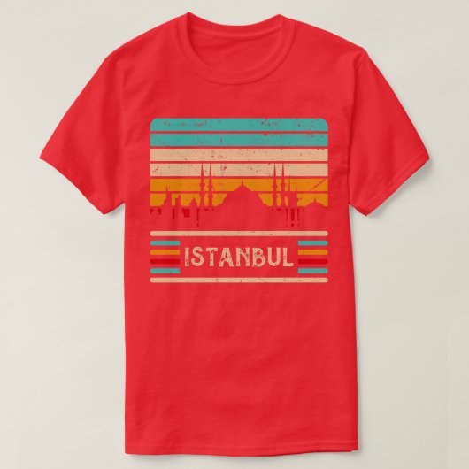 Istanboel skyline sultan moskee Turkije T-shirt (Design voorkant)