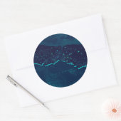Istanboel Space Night Uitzicht Circle Sticker (Envelop)