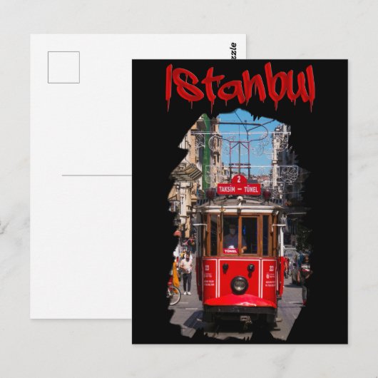 Istanboel: Taksim Tram Briefkaart (Voorkant / Achterkant)