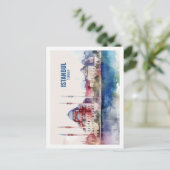 Istanboel Turkije Beroemde Reisplaats Waterverf Briefkaart (Staand voorkant)