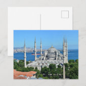 Istanboel Turkije Blauwe Moskee Stadsgezicht Archi Briefkaart (Voorkant / Achterkant)