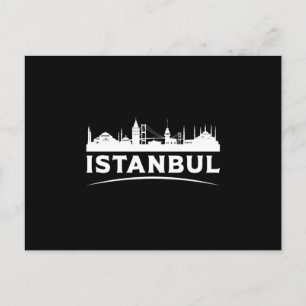 Istanboel Turkije City Stadsbeeld Skyline Grappig Briefkaart