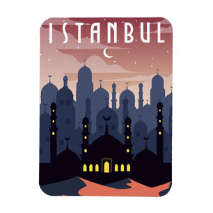  Istanboel Turkije Cityscape Crescent Magneet