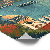 Istanboel Turkije  Kunst Reizen Illustratie Poster (Hoek)