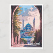 Istanboel Turkije Kunst Vintage Schilderij Reizen Briefkaart (Voorkant)