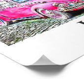 Istanboel Turkije Travel Waterverf Hand getekend Poster (Hoek)