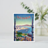 Istanboel, Turkije, uitzicht van panorama aan de k Briefkaart (Staand voorkant)