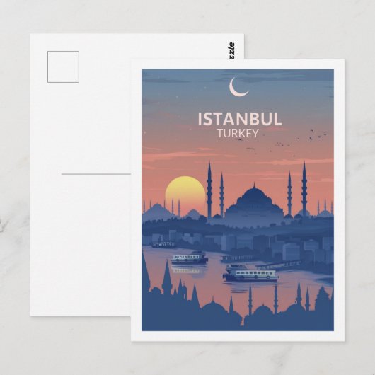 Istanboel Turkije Vintage Beroemde Reisplaats Briefkaart (Voorkant / Achterkant)