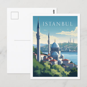 Istanboel Turkije Vintage Beroemde Reisplaats Briefkaart