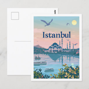 Istanboel Turkije Vintage Beroemde Reisplaats Briefkaart