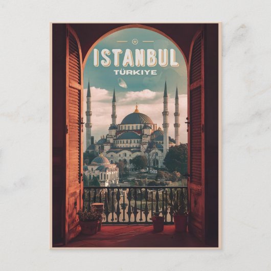 Istanboel turkiye reizen  souvenirs geschenken briefkaart (Voorkant)