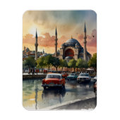 Istanboel waterverf kunst magneet (Verticaal)