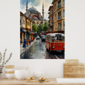 Istanboel waterverf kunst poster (Keuken)