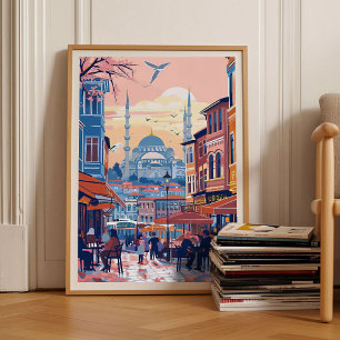 Istanbul Afdruk Istanbul Illustratie Turkije Afdru Poster