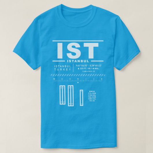 Istanbul Airport IST T-shirt (Design voorkant)