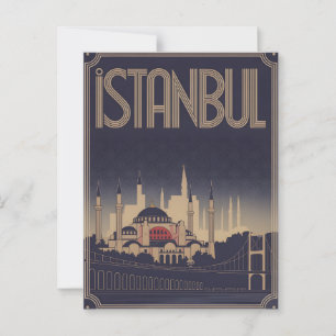 Istanbul art deco briefkaart